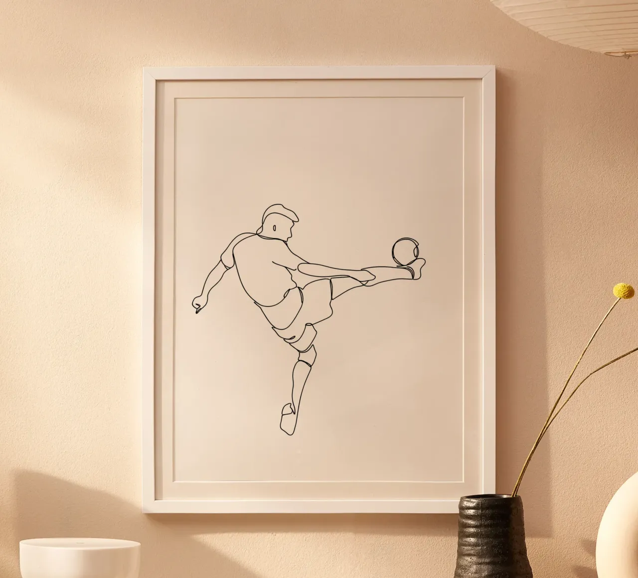 Calcio - Line art minimalista carta hahnemühle da Viv Line Art