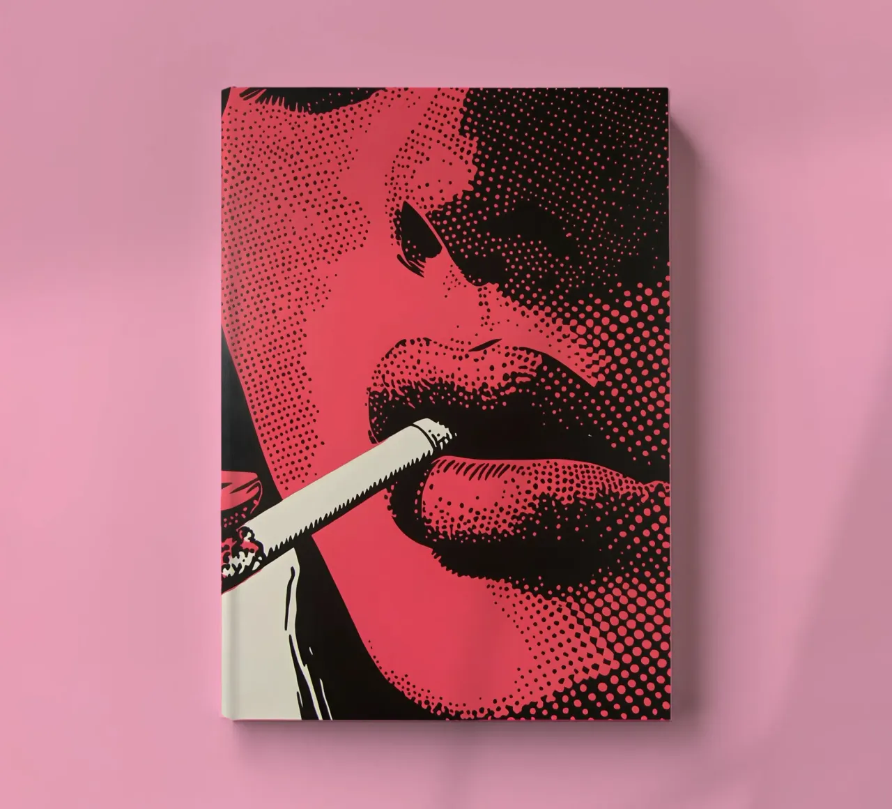 Neon Noir - Dramatic Lips & Smoke Design notebook by Studio Mooodz