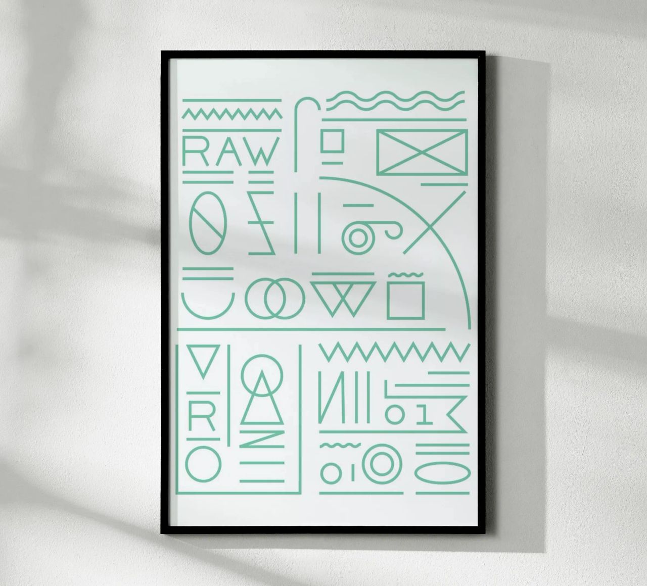 Raw poster con marco de aluminio de Tyler Dale