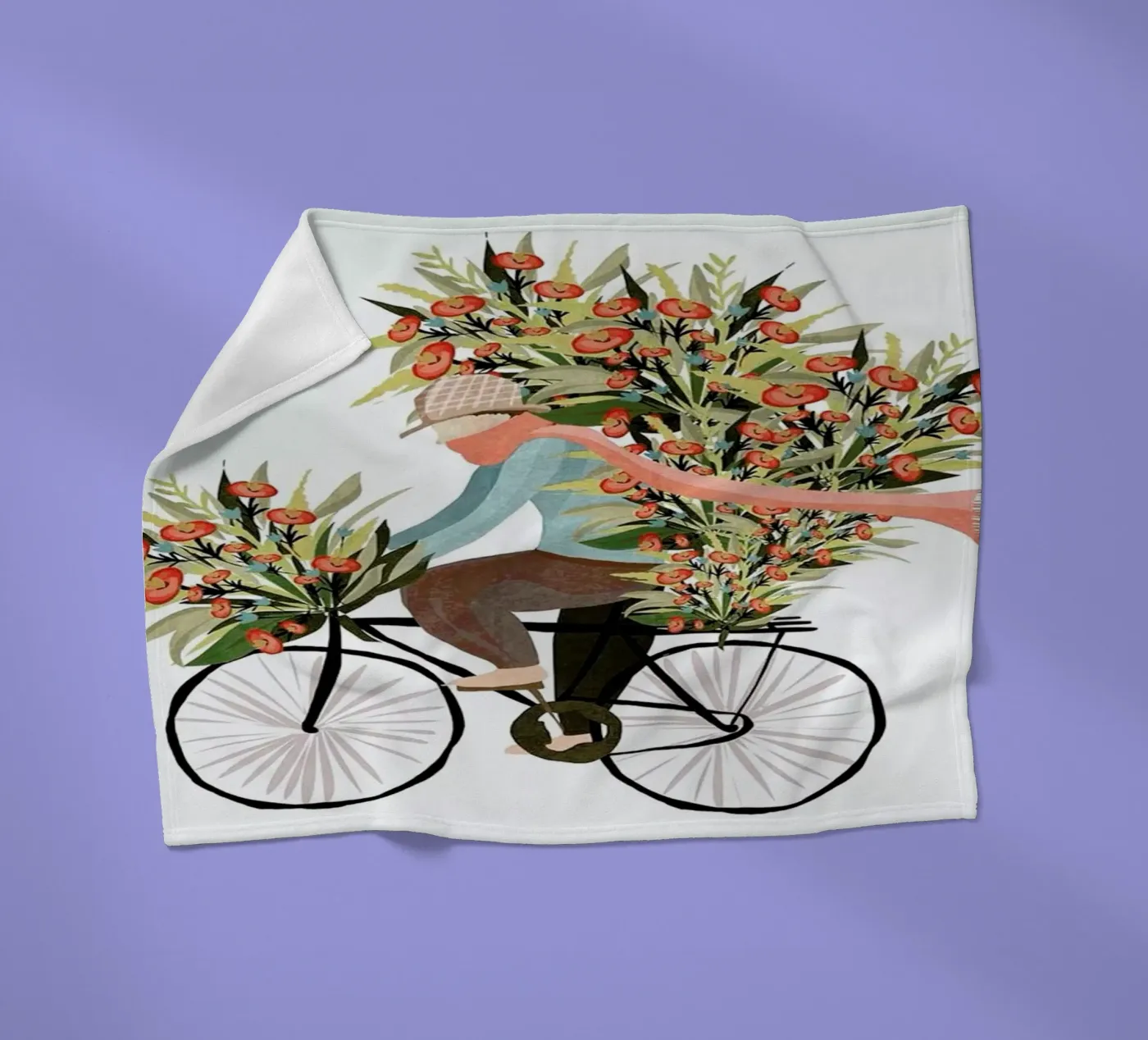 Bicycle fleecedeken van Amalia Restrepo