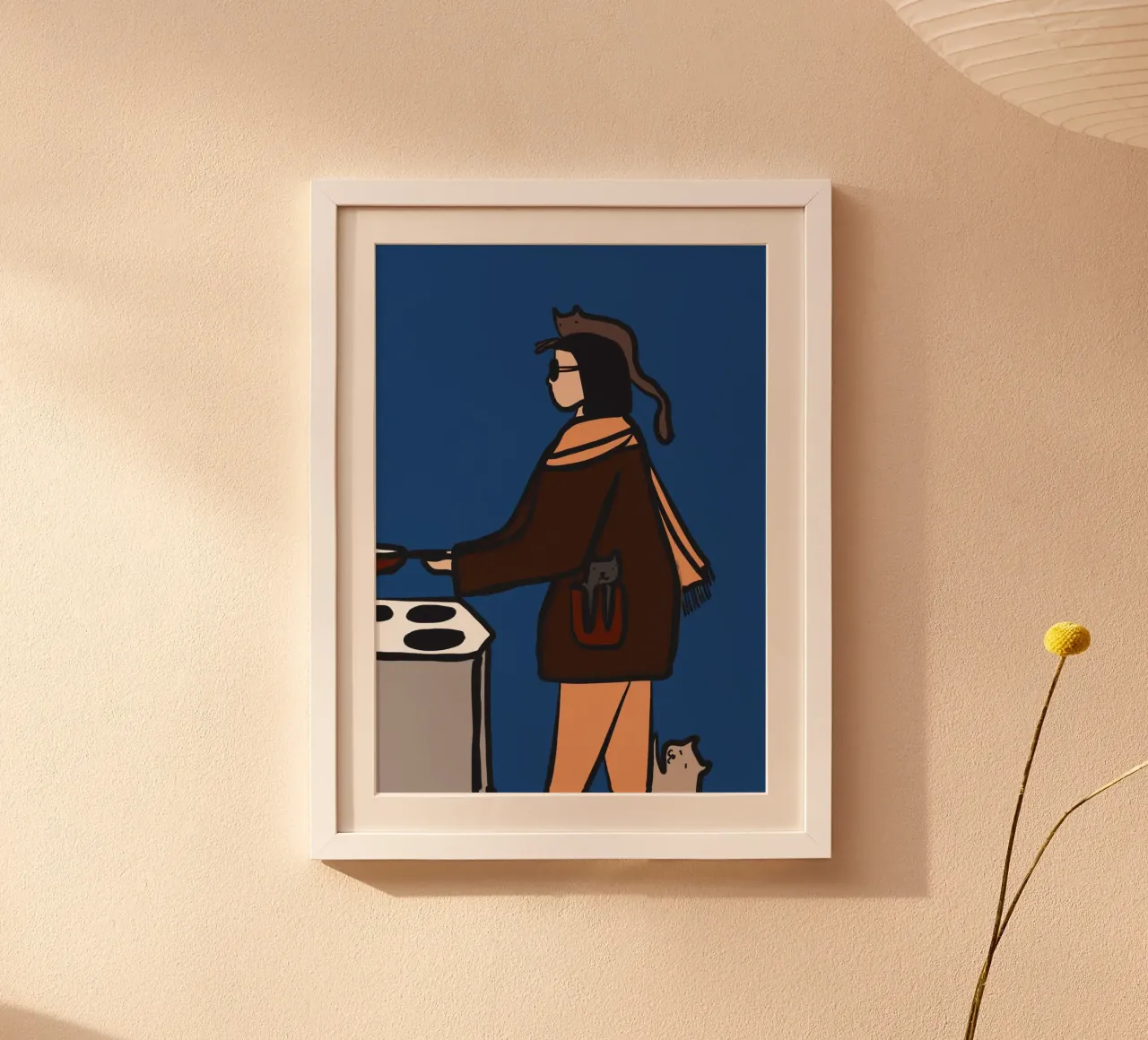 PURRR LOVE - Life with cats. poster con telaio in plastica da Gabi_Schöffel_Illustration