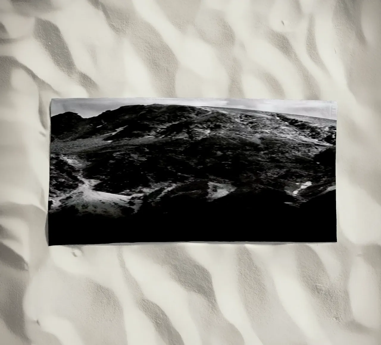 Black Mountains beach towel by Dustin Janko