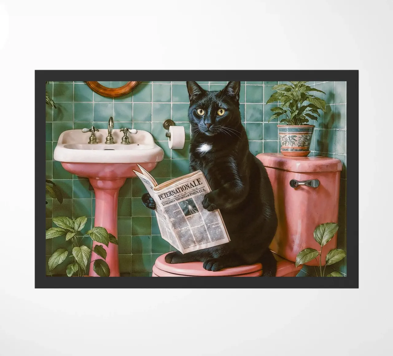 Bad Time Stories - The relaxed cat read doormat by Studio Mooodz