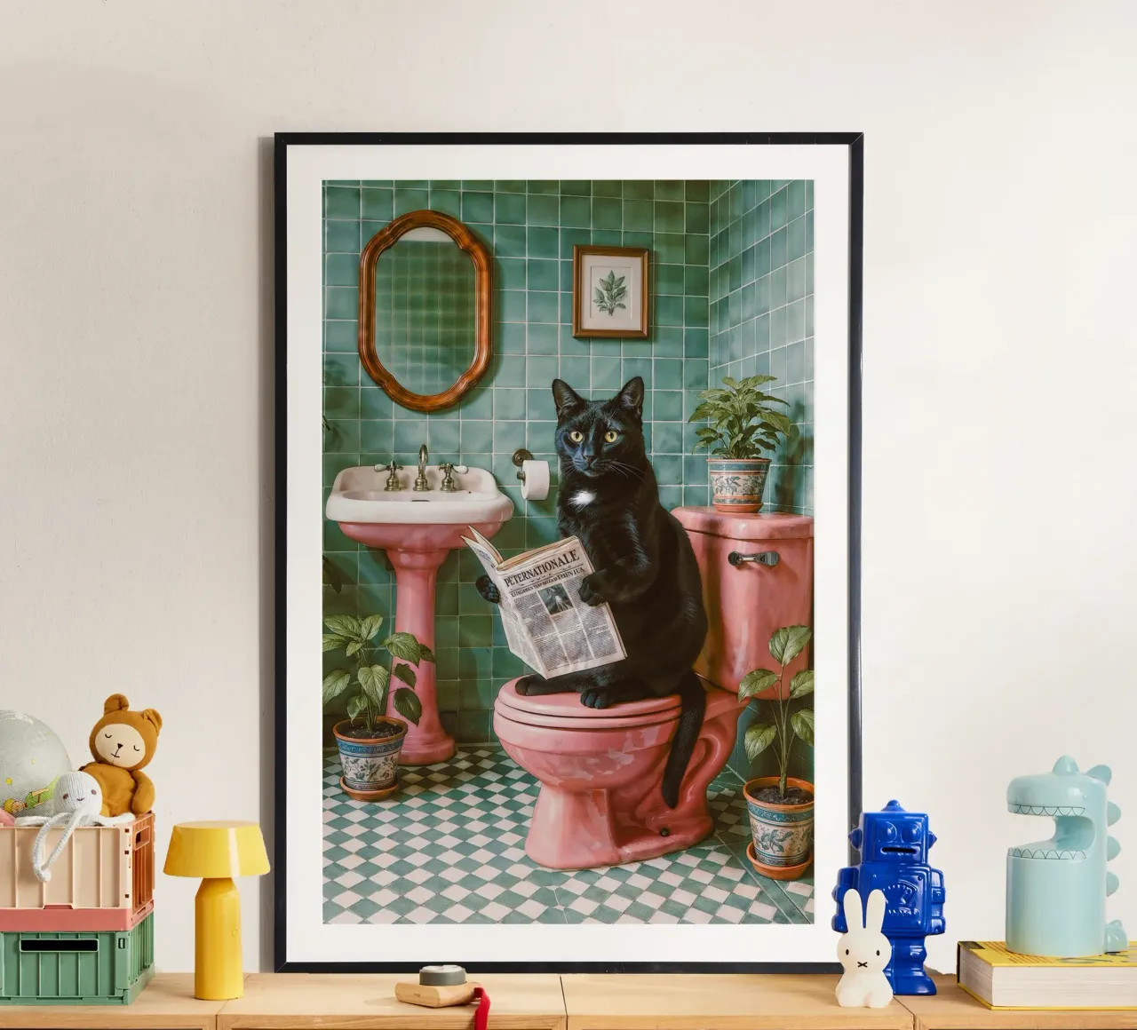 Bad Time Stories - The relaxed cat read hahnemühle by Studio Mooodz