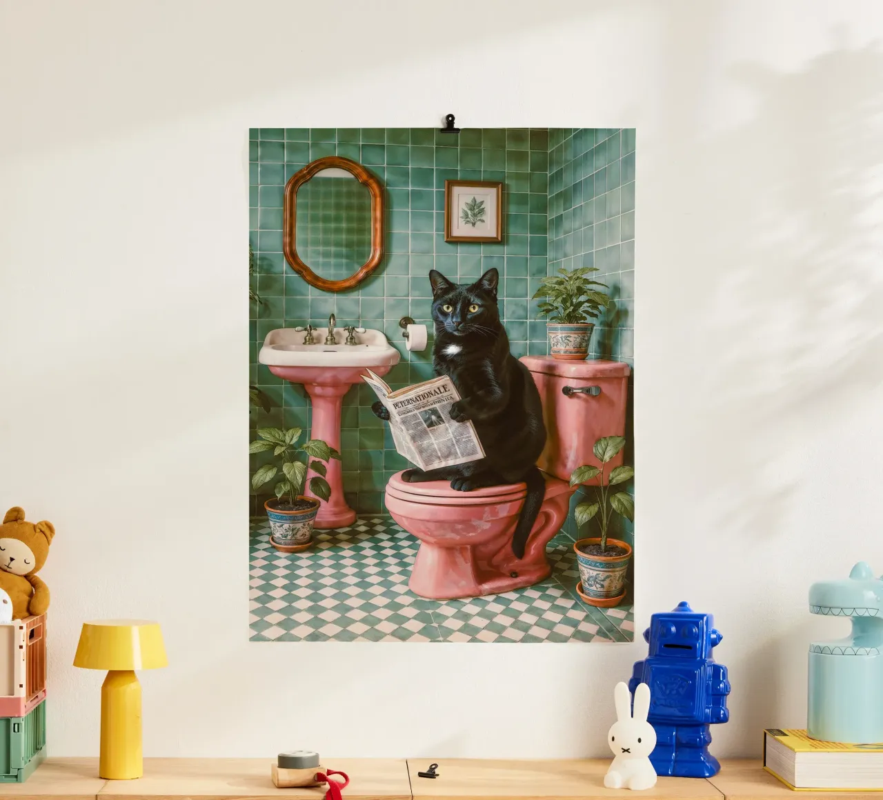 Bad Time Stories - The relaxed cat read hahnemühle by Studio Mooodz