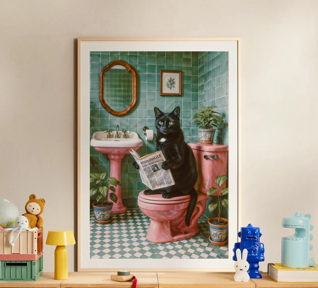 Bad Time Stories - De relaxte kat leest hahnemühle van Studio Mooodz