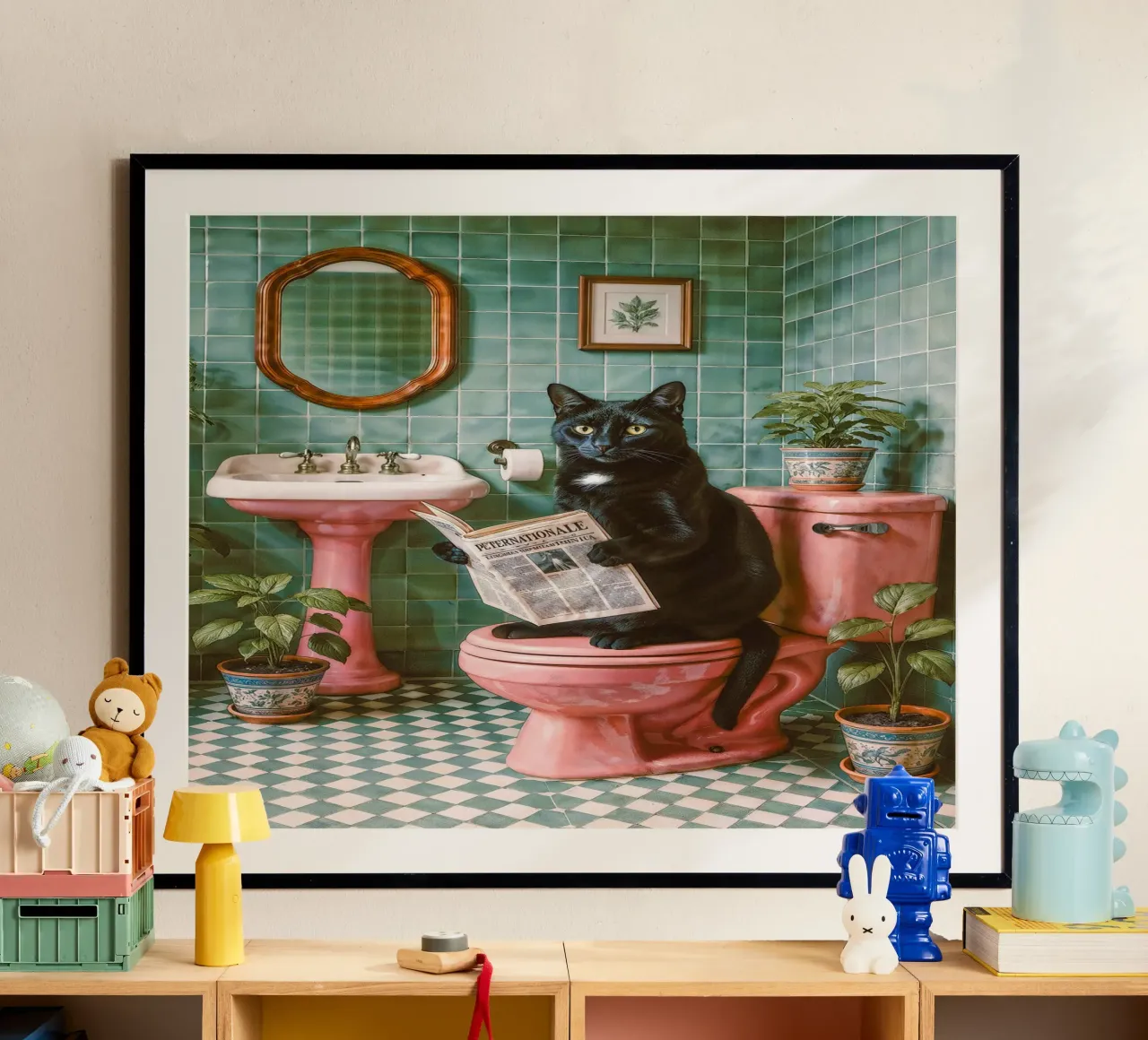 Bad Time Stories - The relaxed cat read hahnemühle by Studio Mooodz
