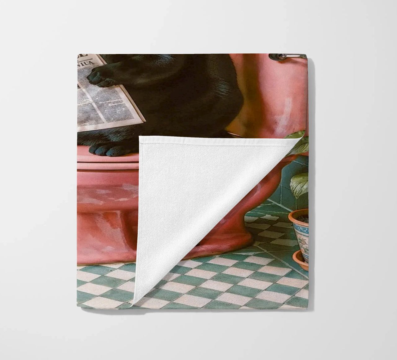 Bad Time Stories - The relaxed cat read beach towel by Studio Mooodz
