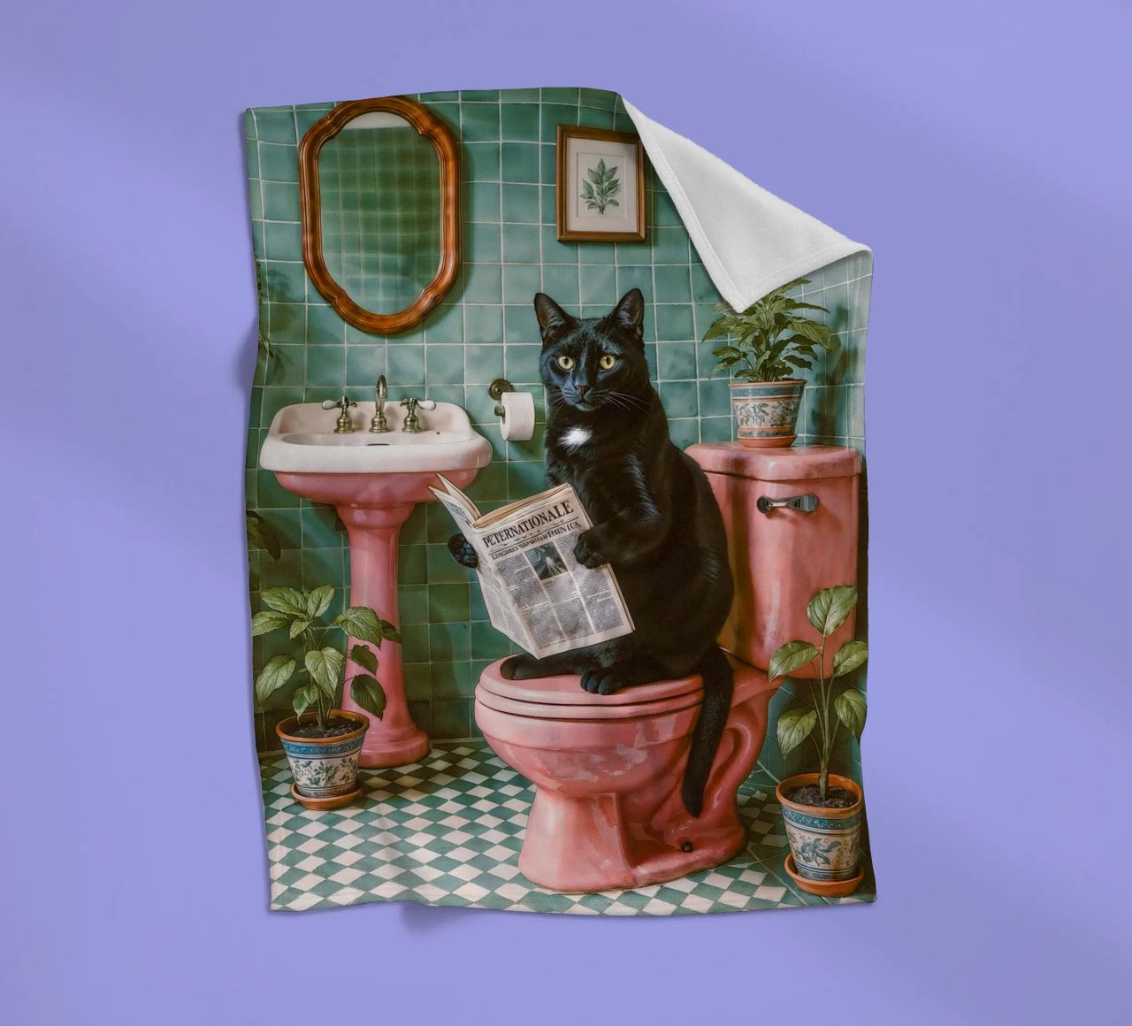 Bad Time Stories - The relaxed cat read fleece blanket by Studio Mooodz
