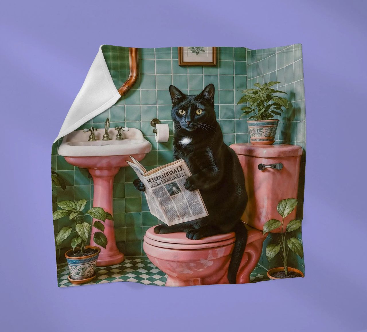 Bad Time Stories - The relaxed cat read fleece blanket by Studio Mooodz