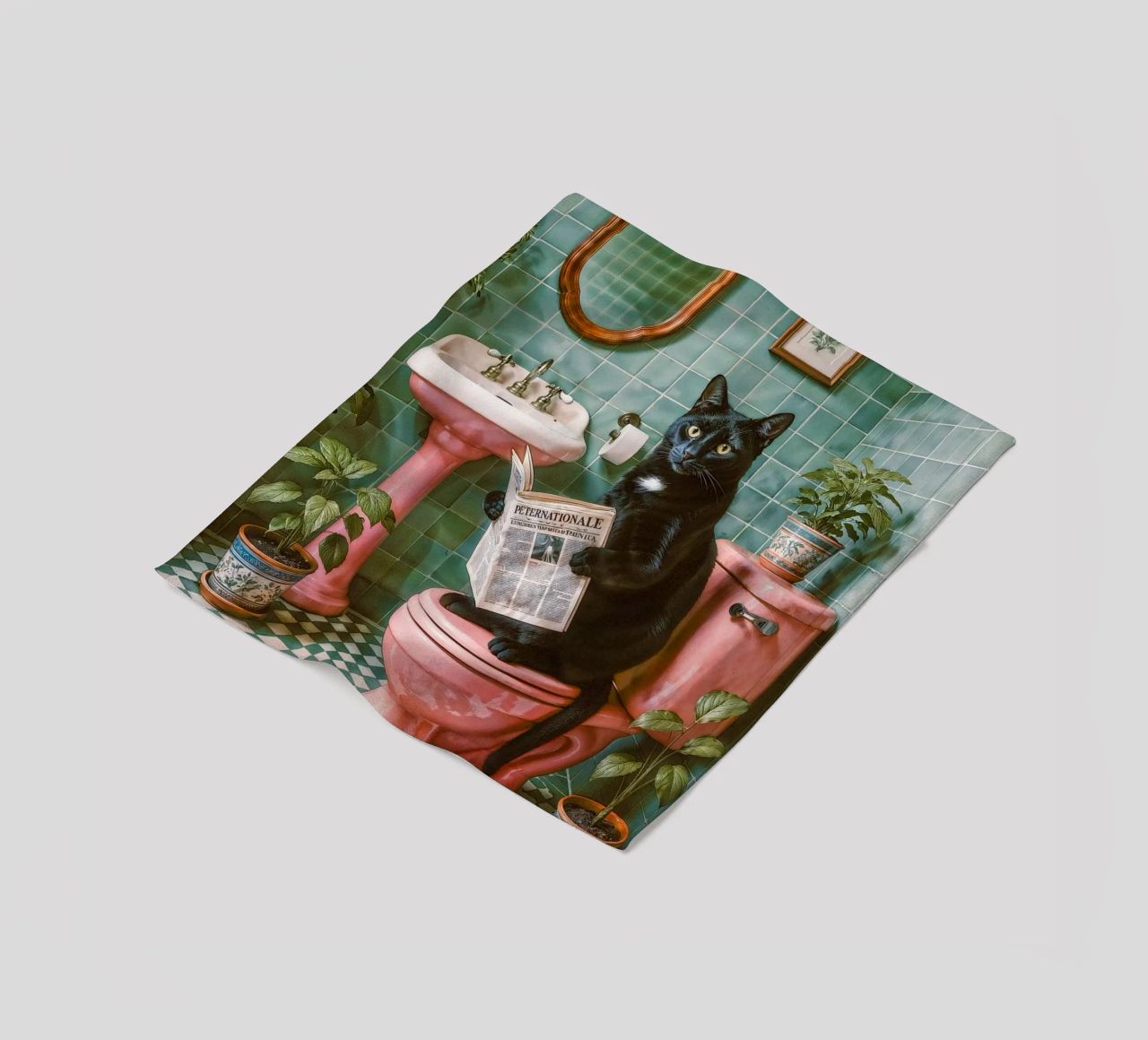 Bad Time Stories - The relaxed cat read fleece blanket by Studio Mooodz