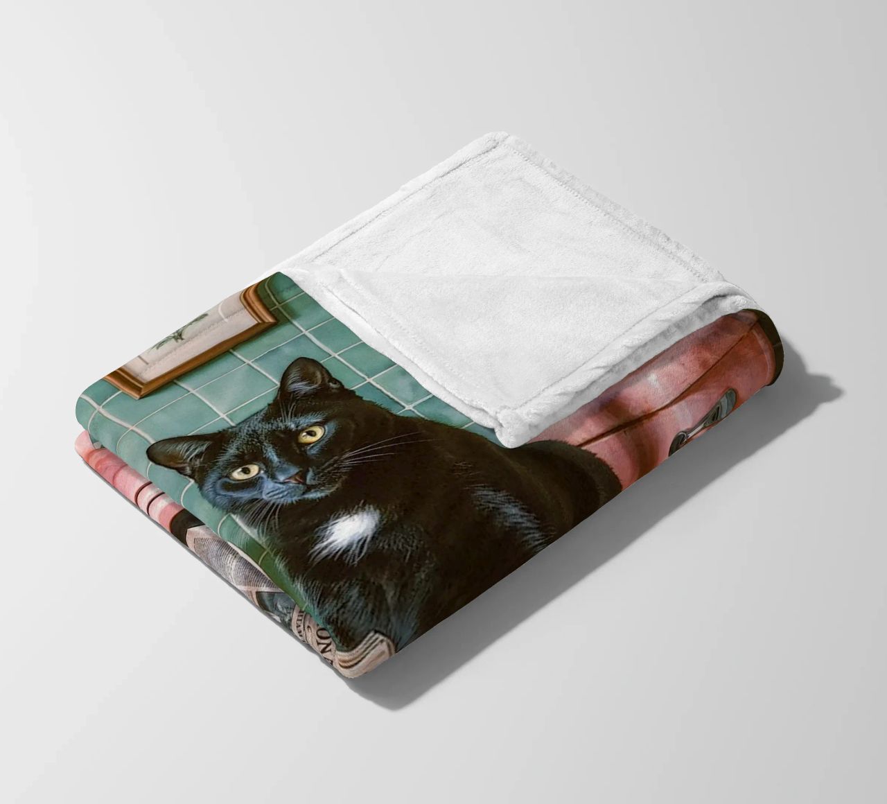 Bad Time Stories - The relaxed cat read fleece blanket by Studio Mooodz