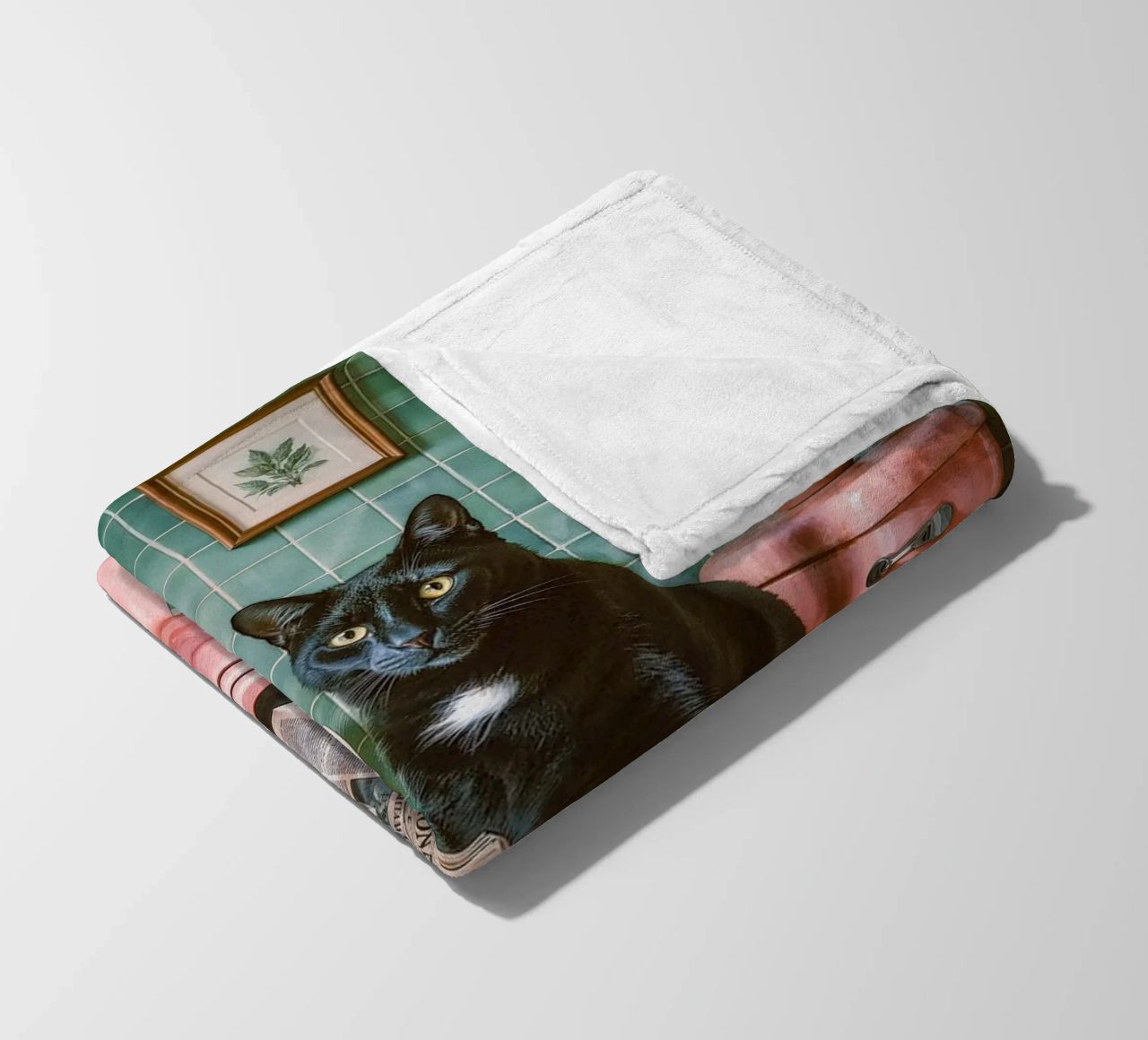 Bad Time Stories - The relaxed cat read fleece blanket by Studio Mooodz