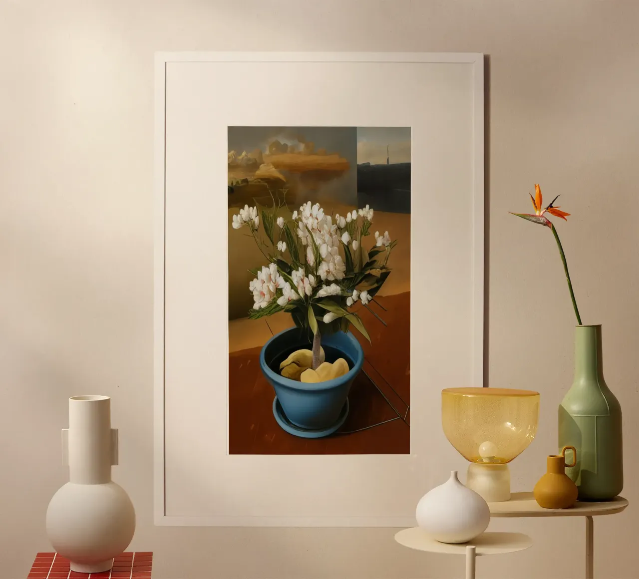 Blumen_6 poster con telaio in alluminio da Impressionismus by LK