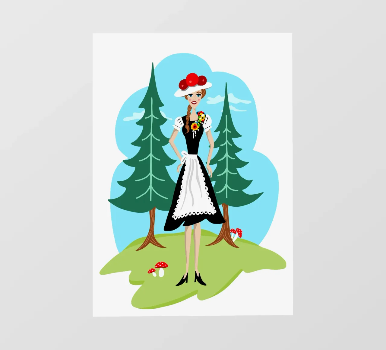 Ragazza della Foresta Nera telo in pvc da DYDesign