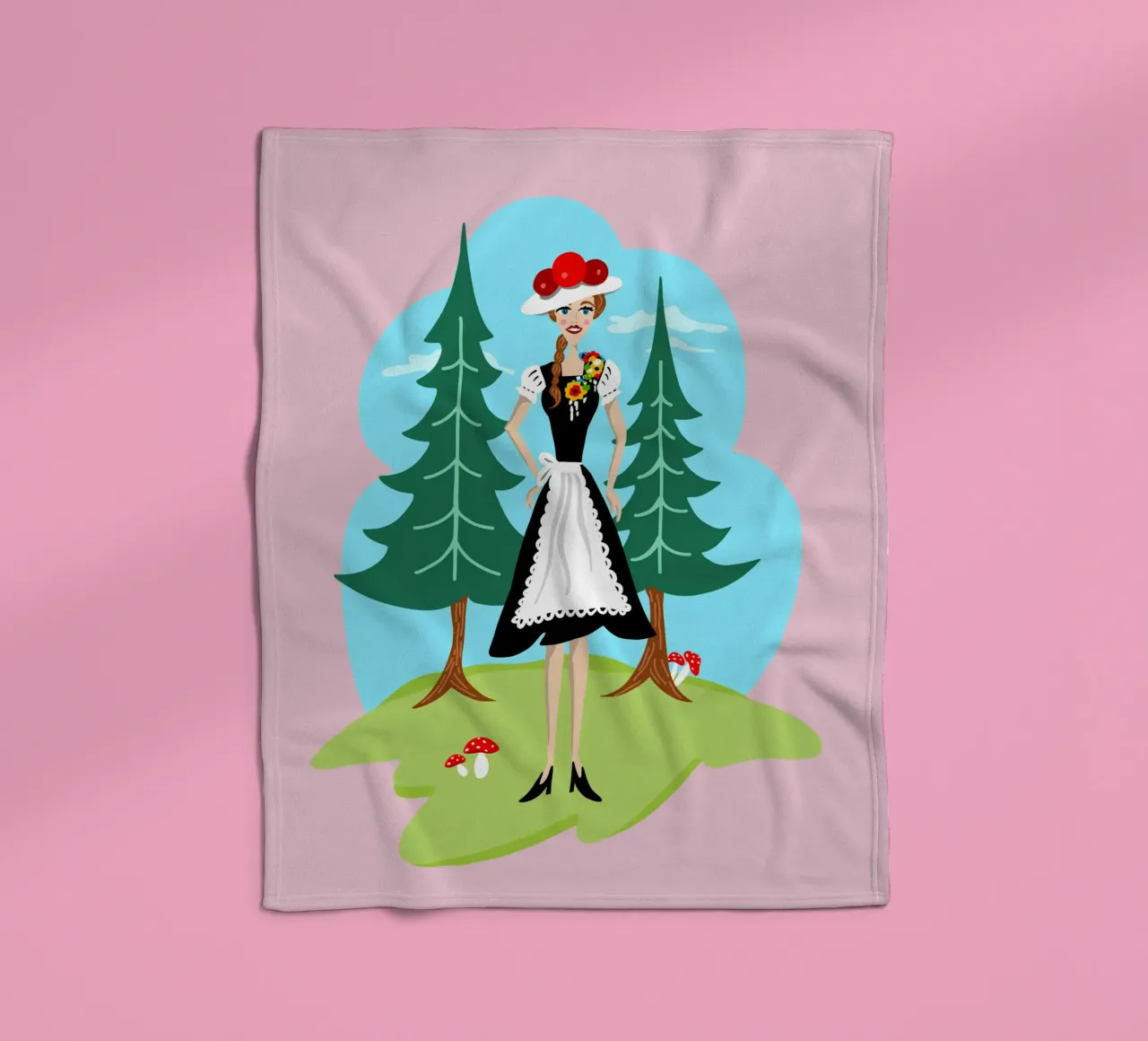 Ragazza della Foresta Nera coperta in pile da DYDesign
