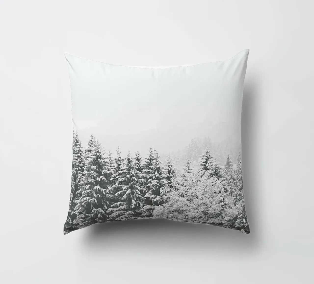Winter In the Mountains decorative cushion by Monika Strigel