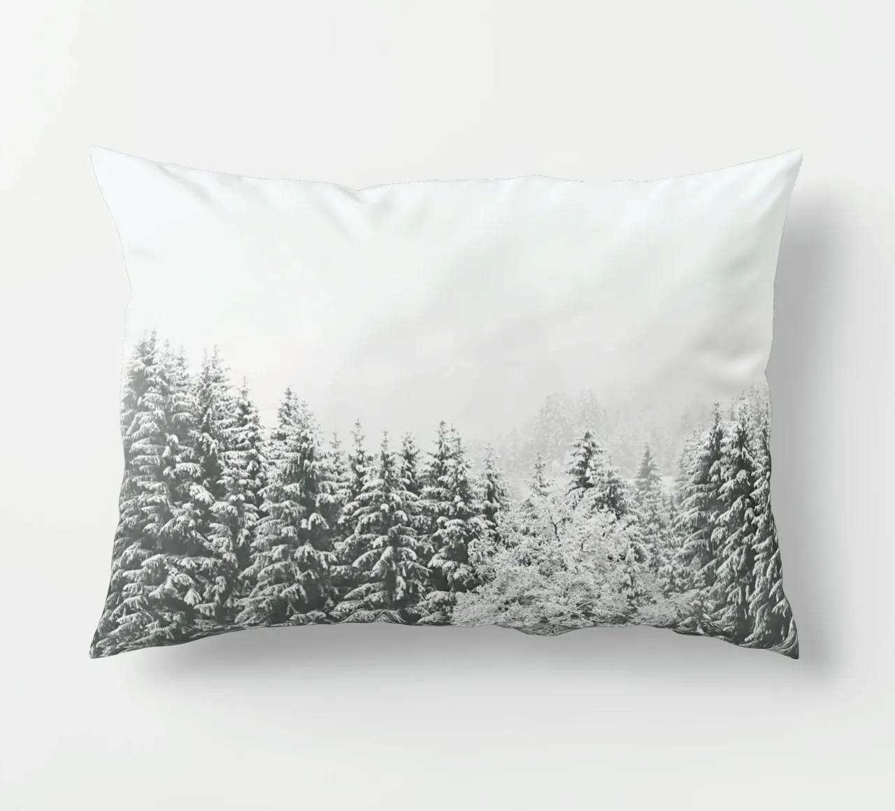 Winter In the Mountains decorative cushion by Monika Strigel