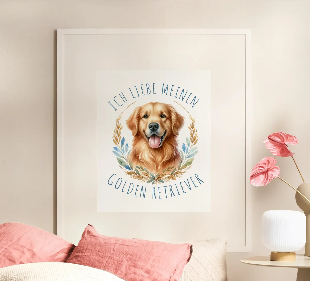 retriever tedesco poster con telaio in alluminio da 🥝 KIWI STORE