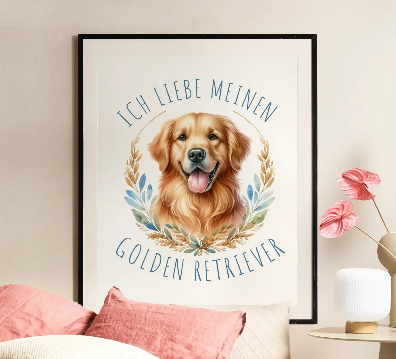 retriever tedesco poster con telaio in alluminio da 🥝 KIWI STORE