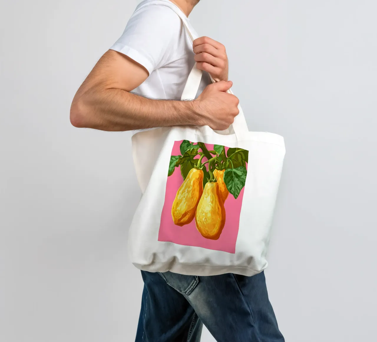 Frutti dorati: un tocco esotico borsa in juta da Studio Mooodz