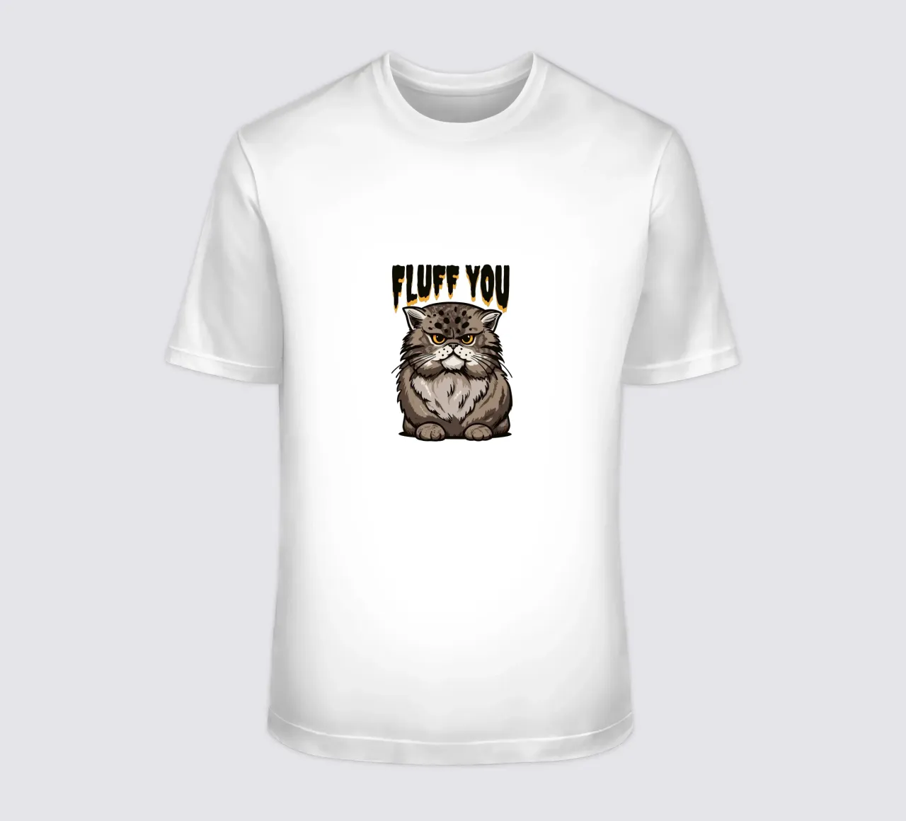 angry fluffy cat. t-shirt by 🥝 KIWI STORE