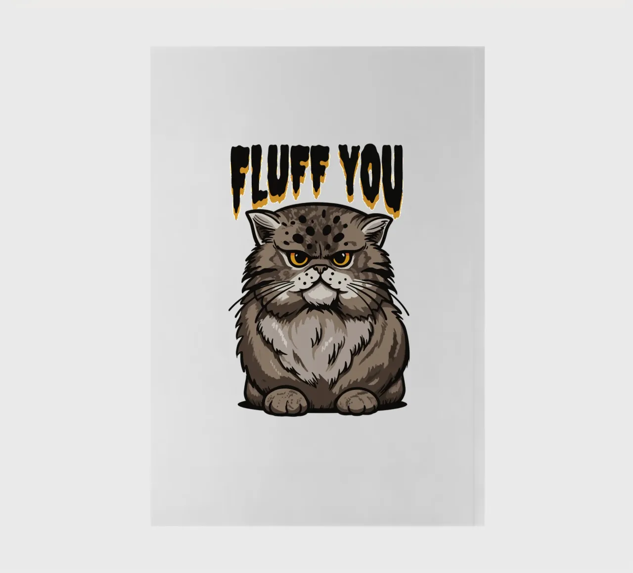 angry fluffy cat. notebook by 🥝 KIWI STORE