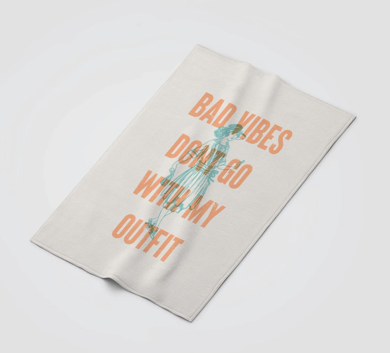 Bad Vibes passen nicht zu meinem Outfit Fleecedecke von Vintagrafica