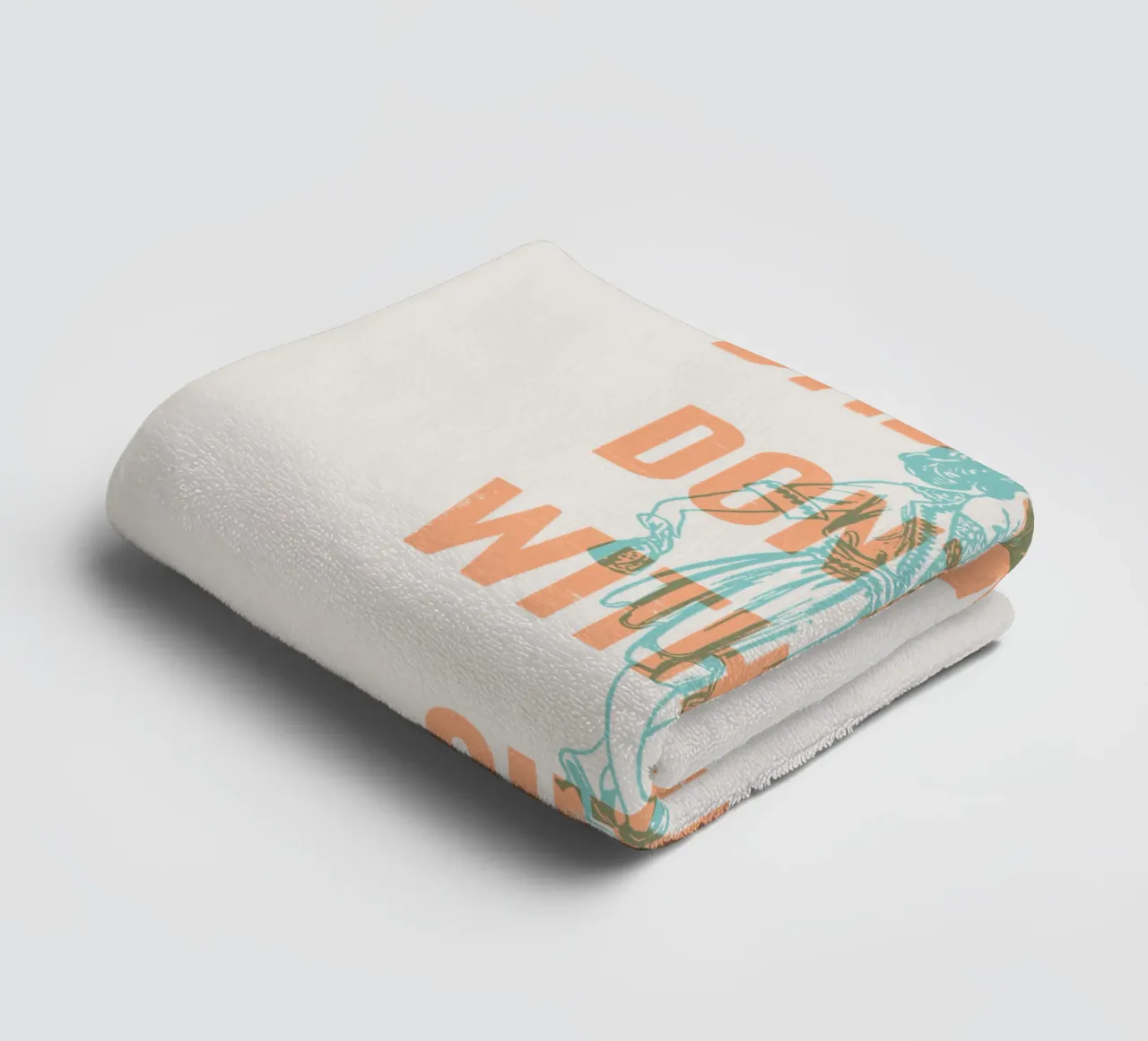 Bad Vibes Dont Go With My Outfit towel by Vintagrafica