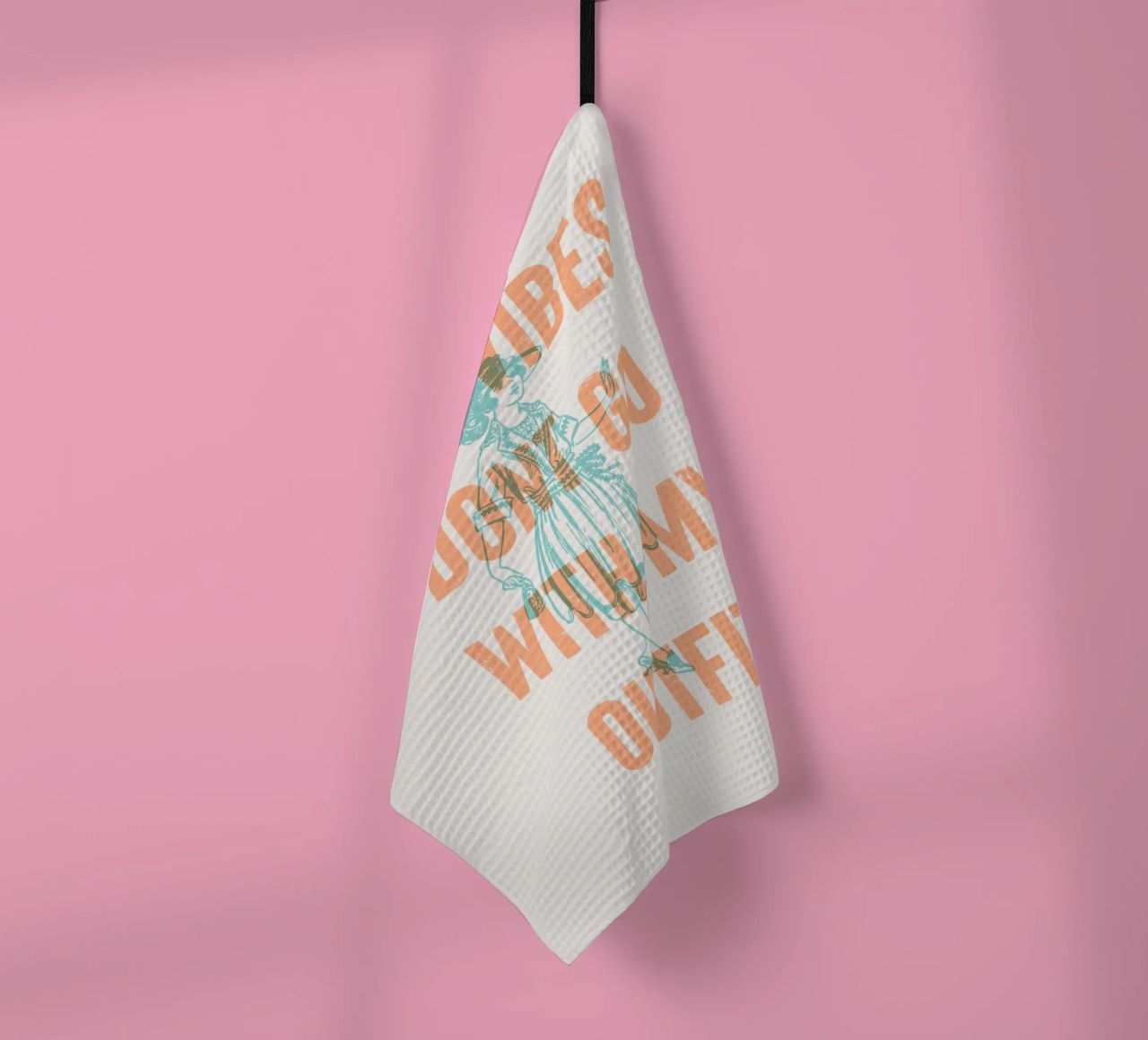 Bad Vibes passen nicht zu meinem Outfit Geschirrtuch von Vintagrafica