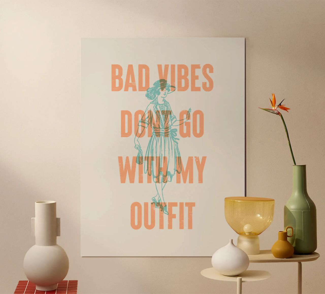 Bad Vibes passen nicht zu meinem Outfit Hahnemühle von Vintagrafica