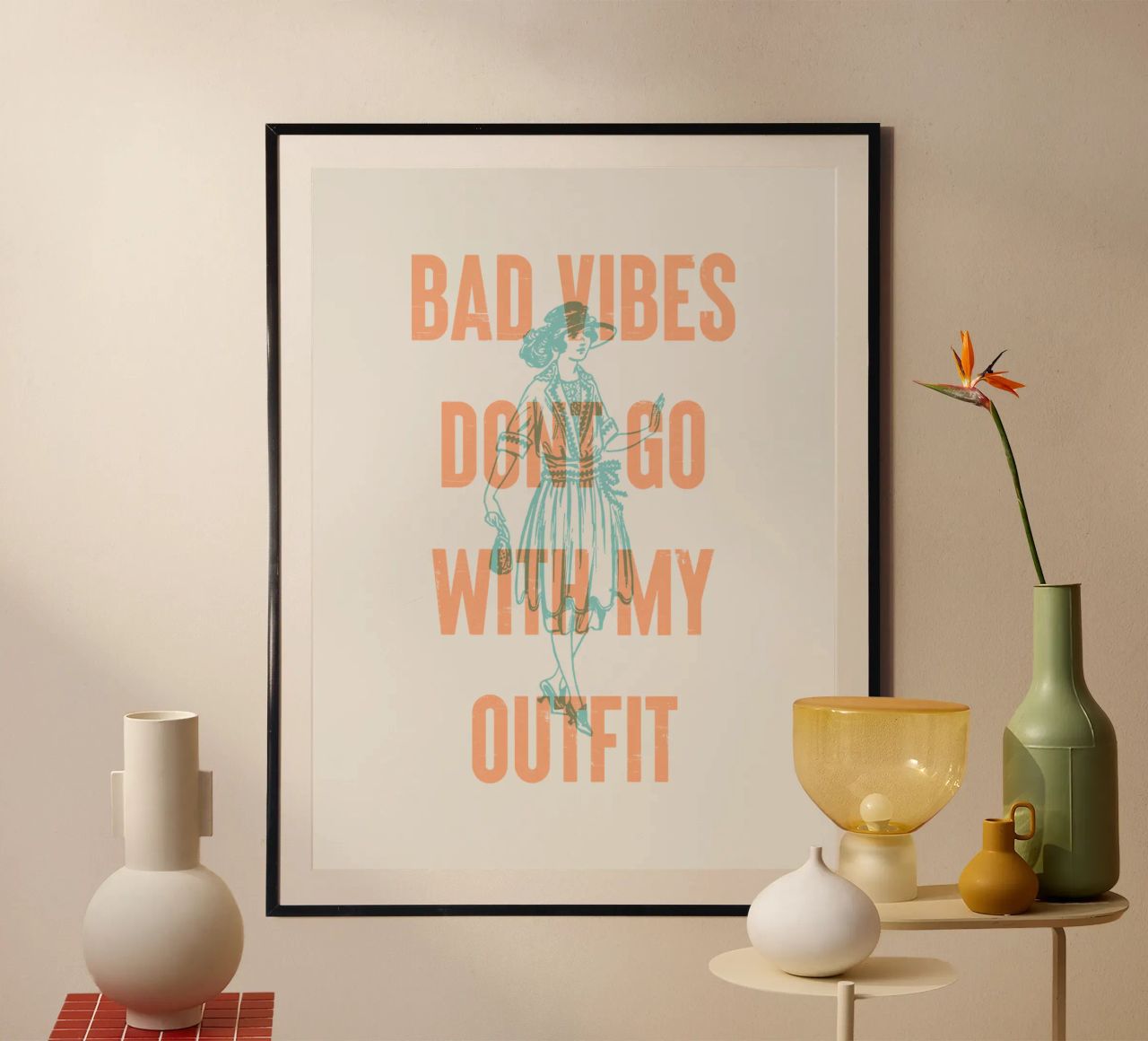 Bad Vibes passen nicht zu meinem Outfit Hahnemühle von Vintagrafica