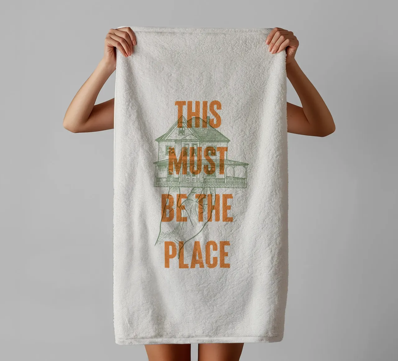 Questo deve essere il posto giusto asciugamano da bagno da Vintagrafica