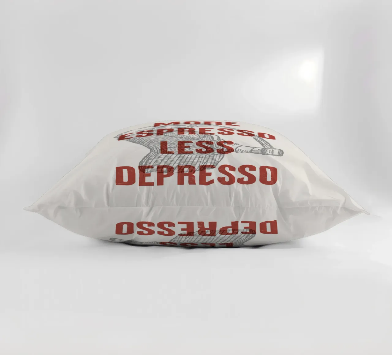 More Espresso Less Depresso cuscino da Vintagrafica