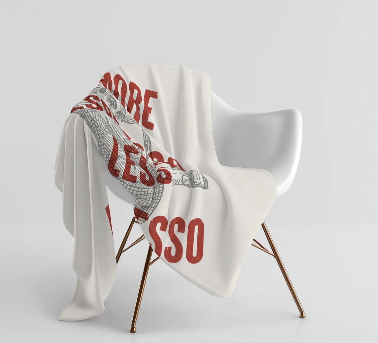 More Espresso Less Depresso coperta in pile da Vintagrafica