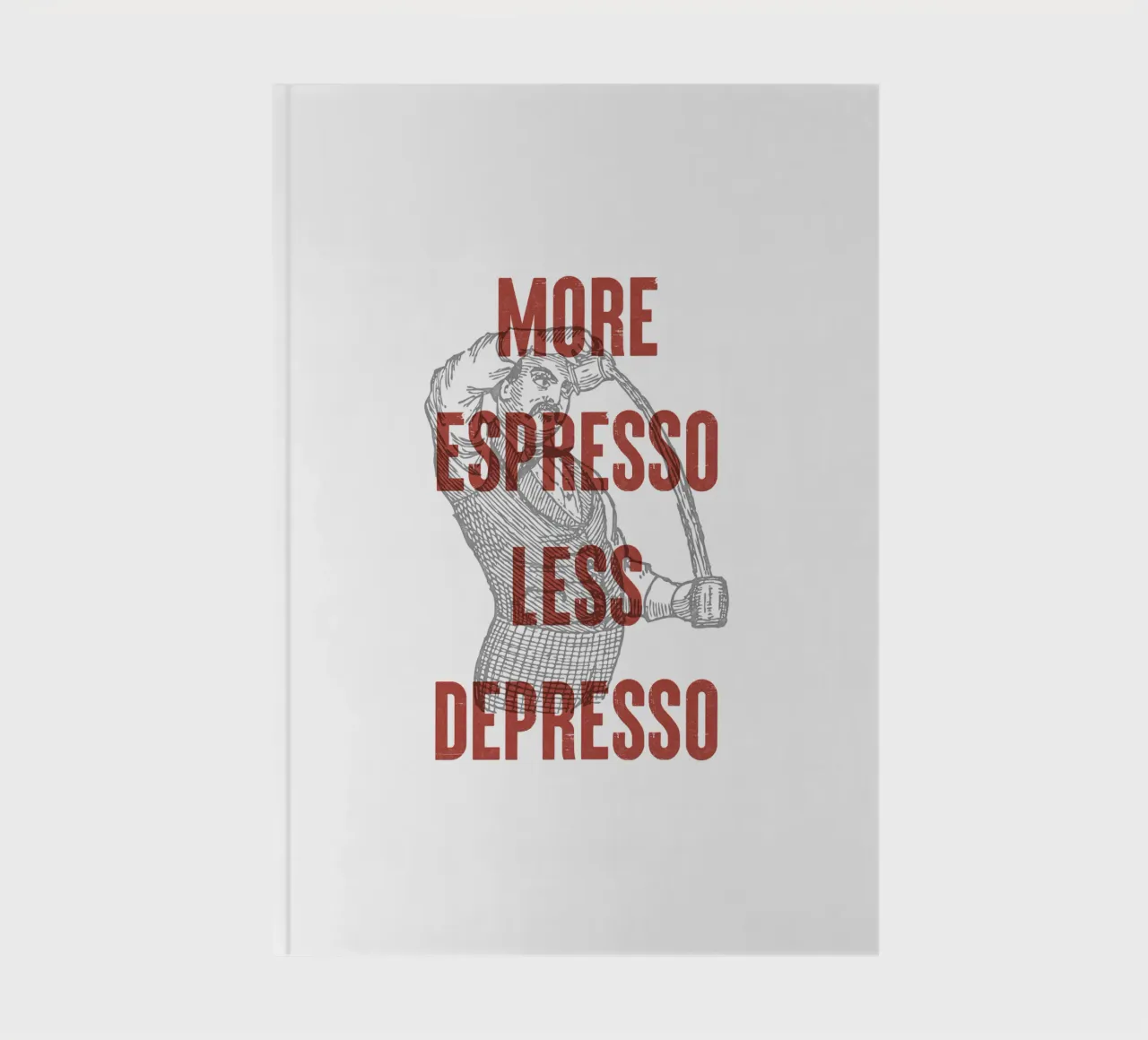 More Espresso Less Depresso notebook by Vintagrafica