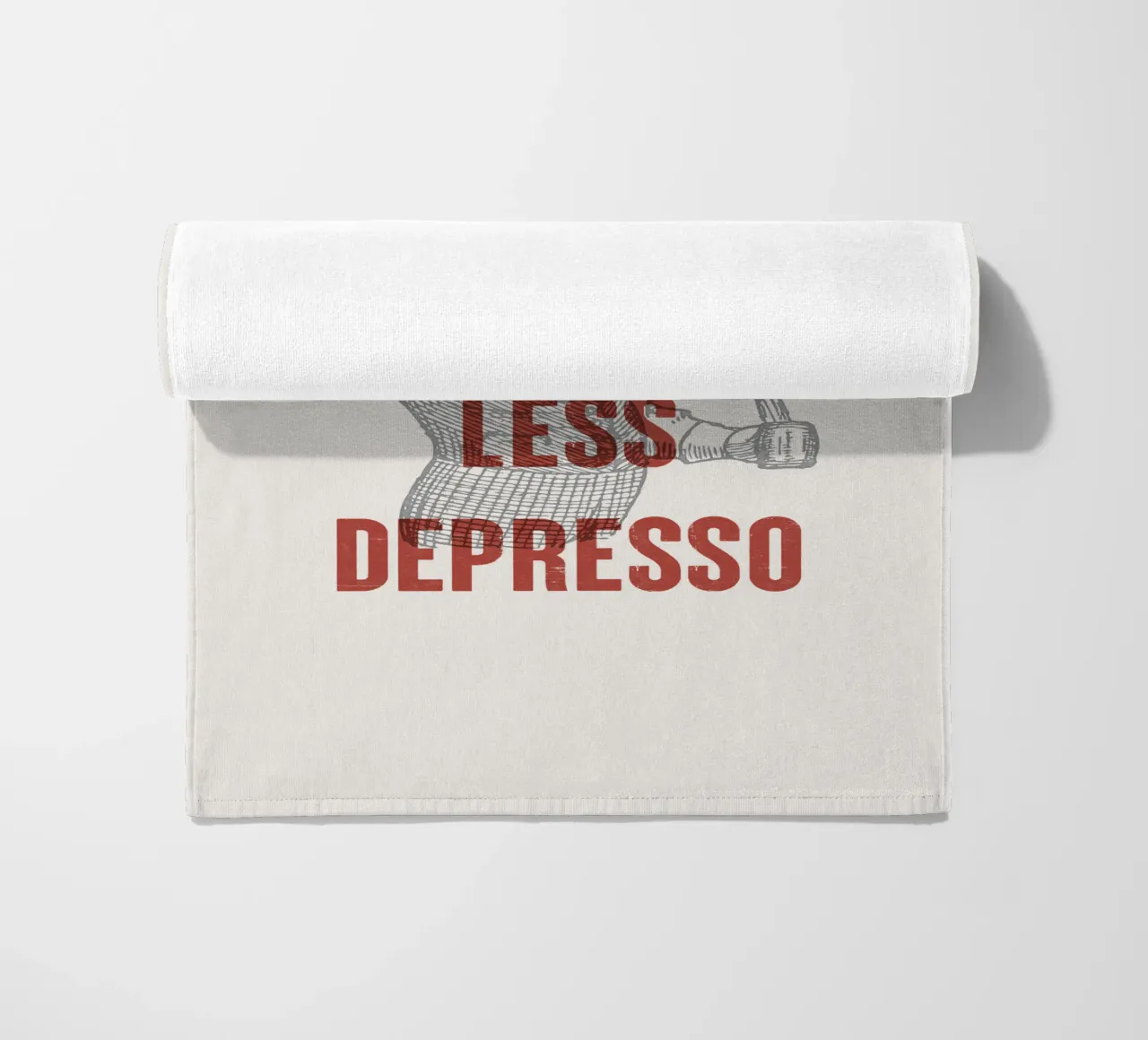 More Espresso Less Depresso telo mare da Vintagrafica