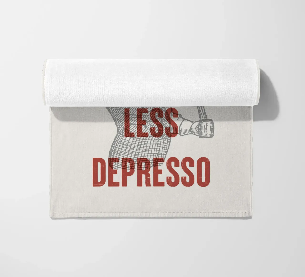 More Espresso Less Depresso telo mare da Vintagrafica