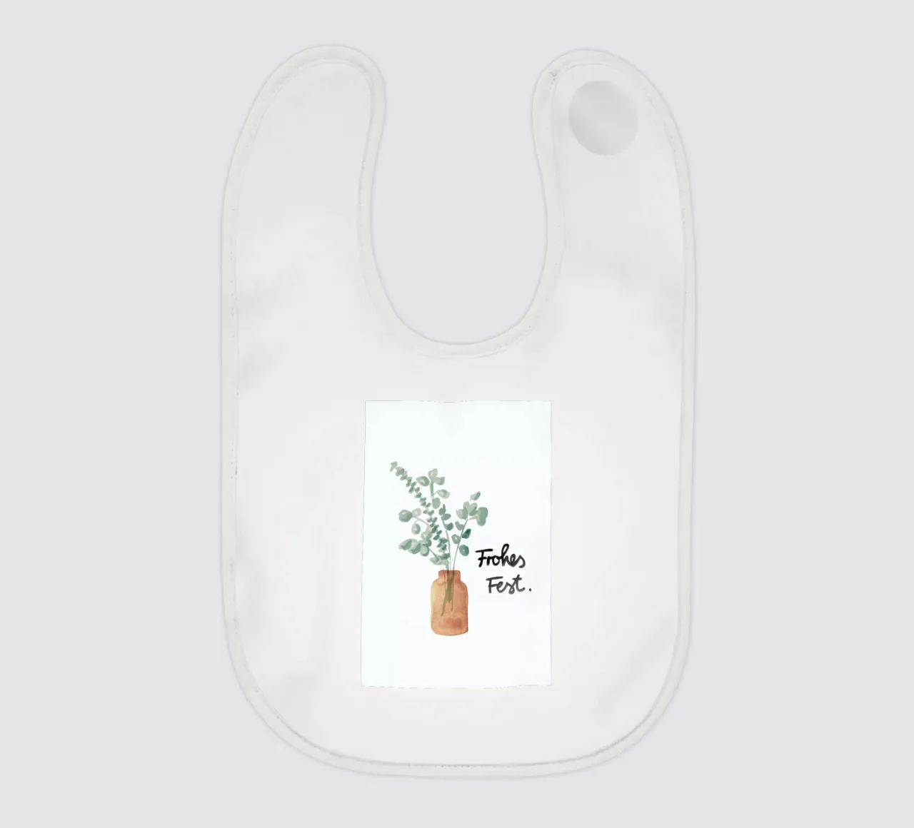 Eukalyptus Vase baby slabbetje van Farina Kuklinski