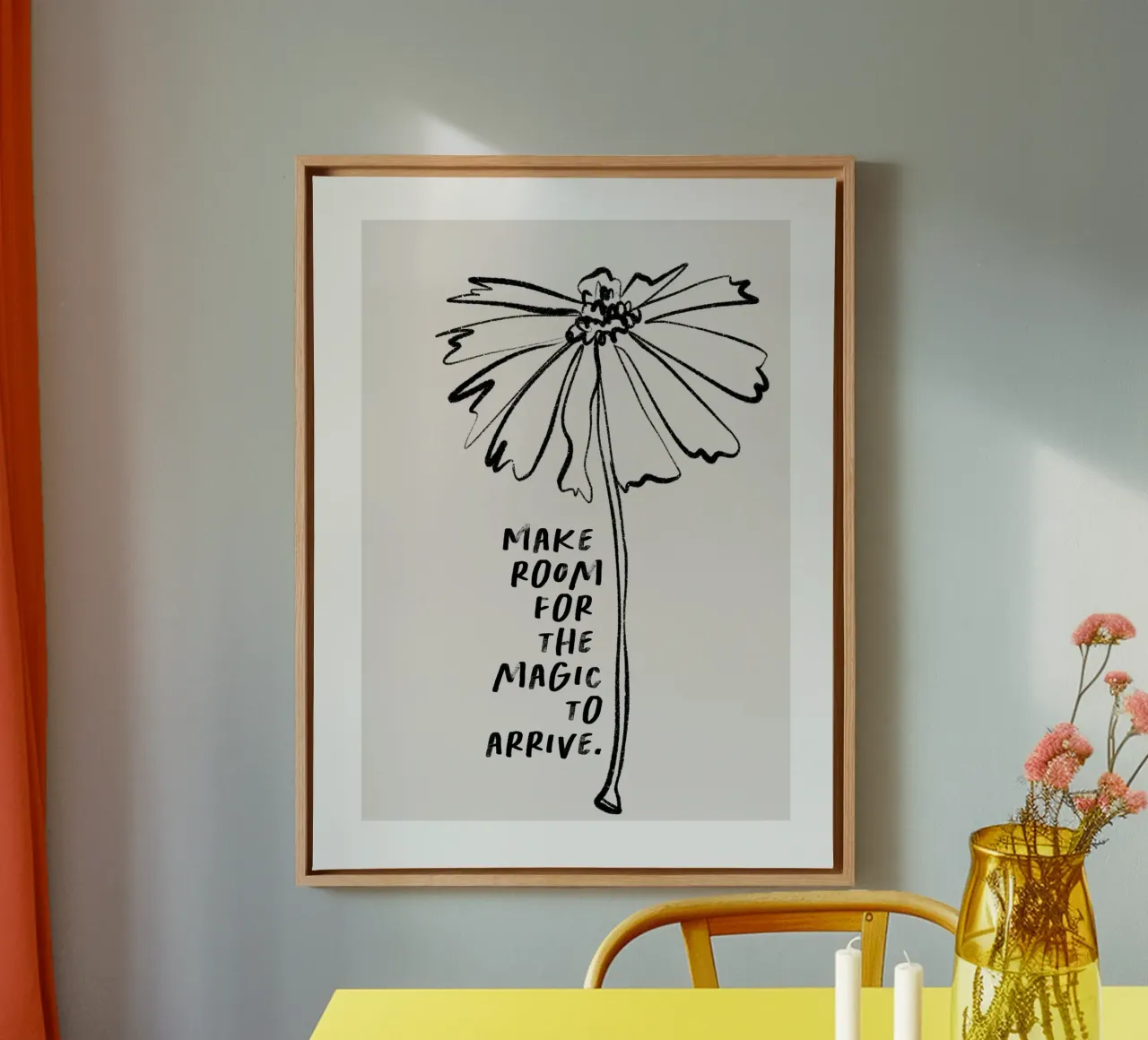 Golden Mantras No 9 canvas met Baklijst van treechild
