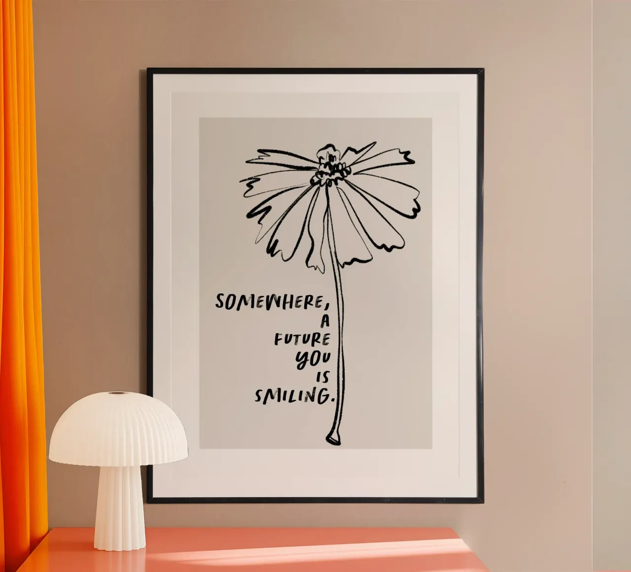 Golden Mantras No 10 poster con telaio in alluminio da treechild