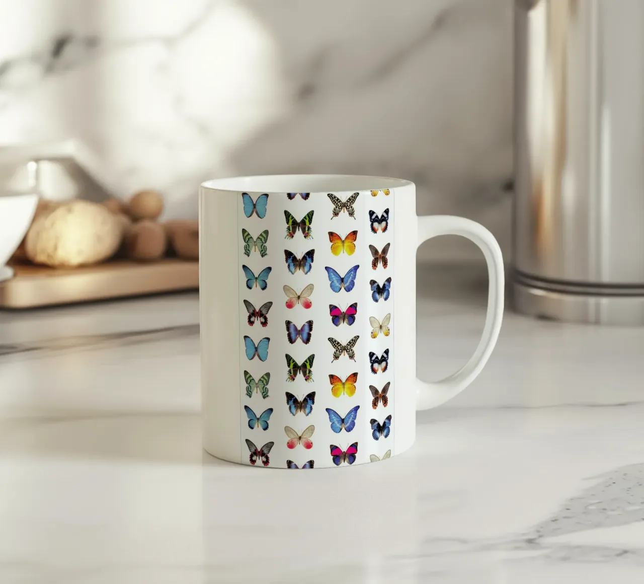 Colourful Butterflies tazza in ceramica da Curious Collections by Marielle Leenders