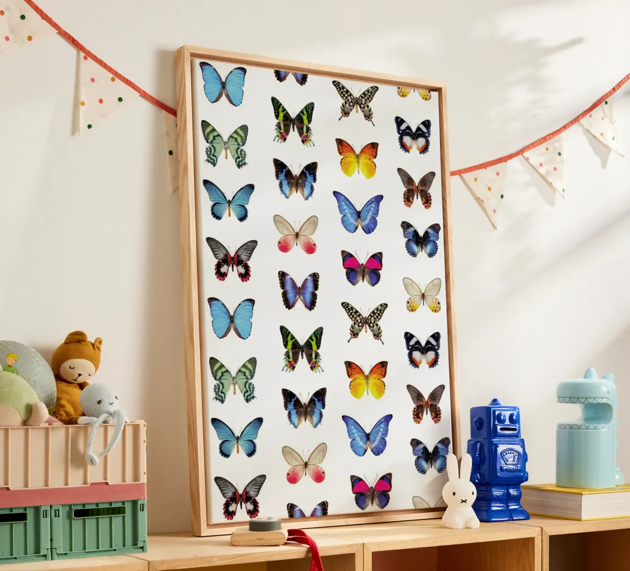 Colourful Butterflies Leinwand von Curious Collections by Marielle Leenders