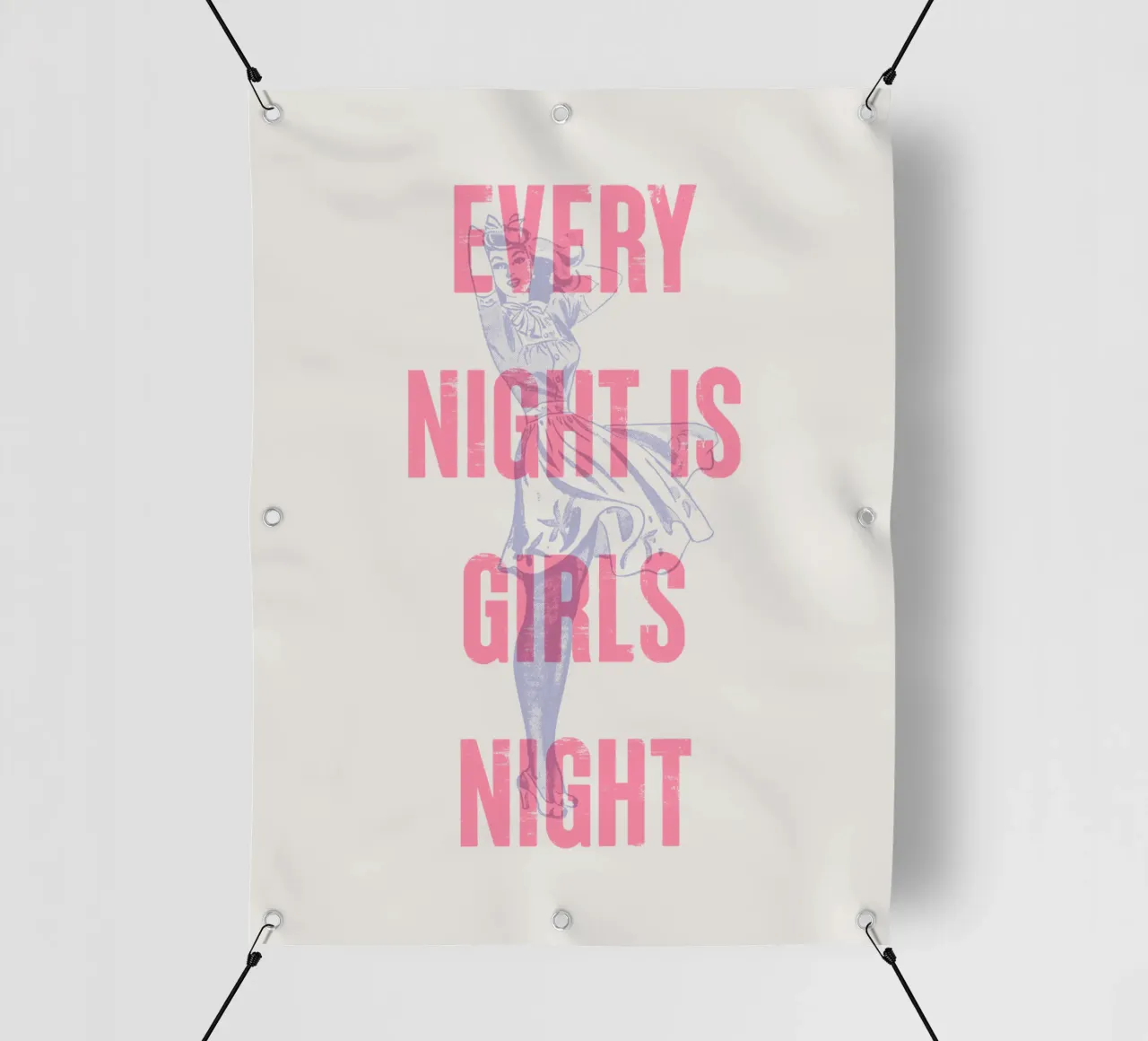 Ogni sera è una serata tra donne telo in pvc da Vintagrafica