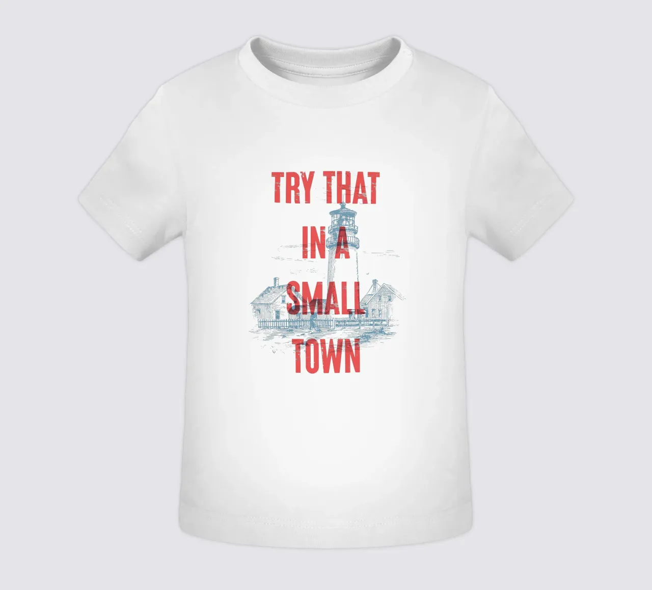 Provate a farlo in una piccola città maglietta neonato da Vintagrafica