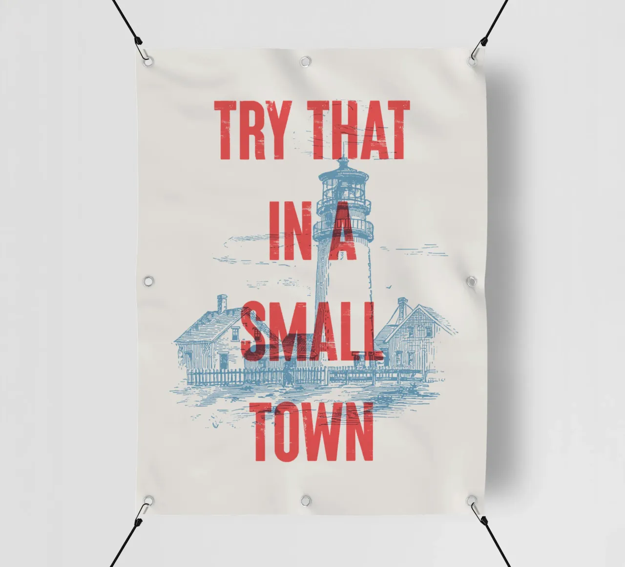 Provate a farlo in una piccola città telo in pvc da Vintagrafica