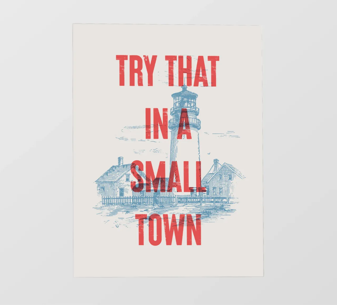 Provate a farlo in una piccola città telo in pvc da Vintagrafica