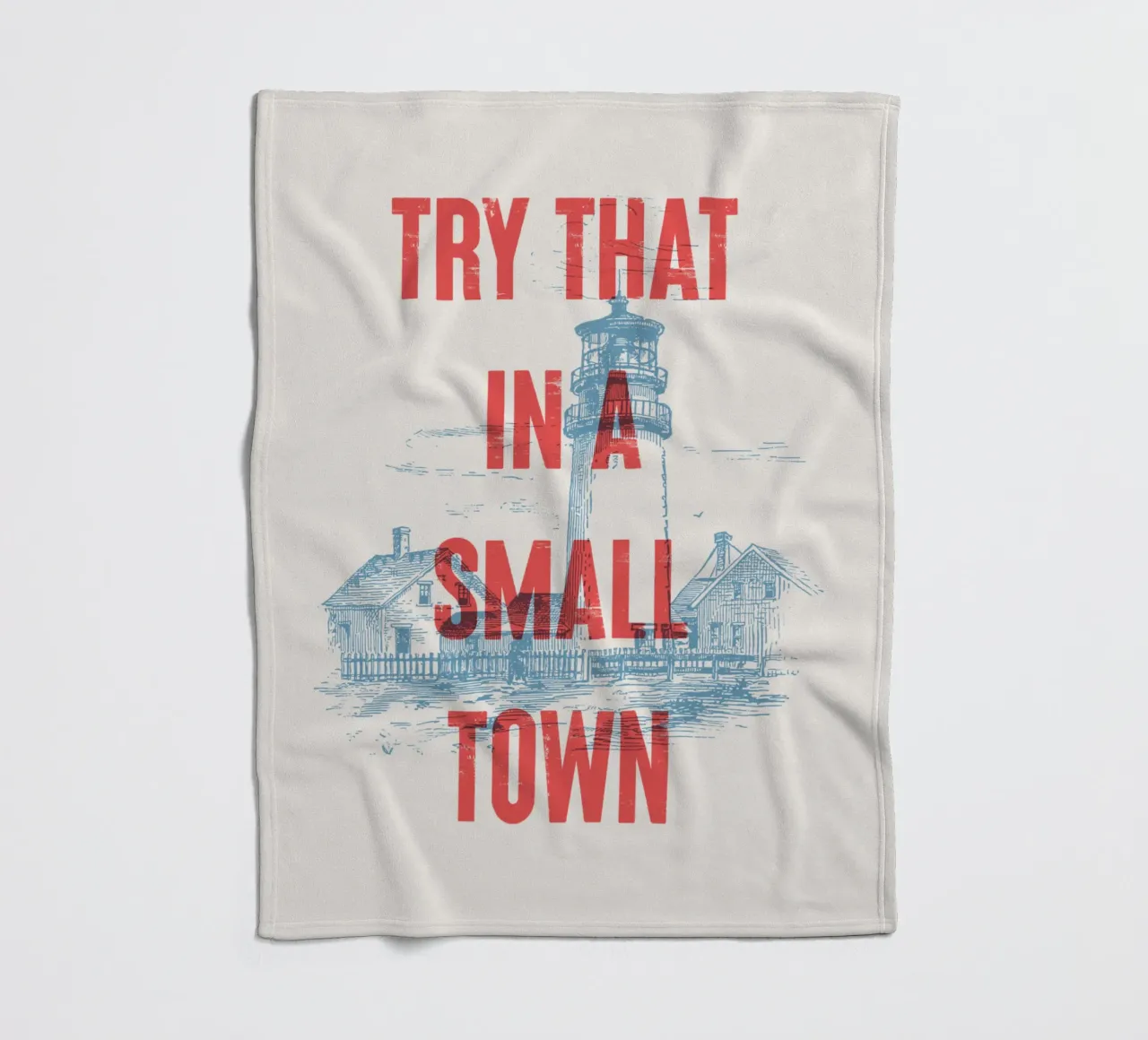 Provate a farlo in una piccola città coperta in pile da Vintagrafica