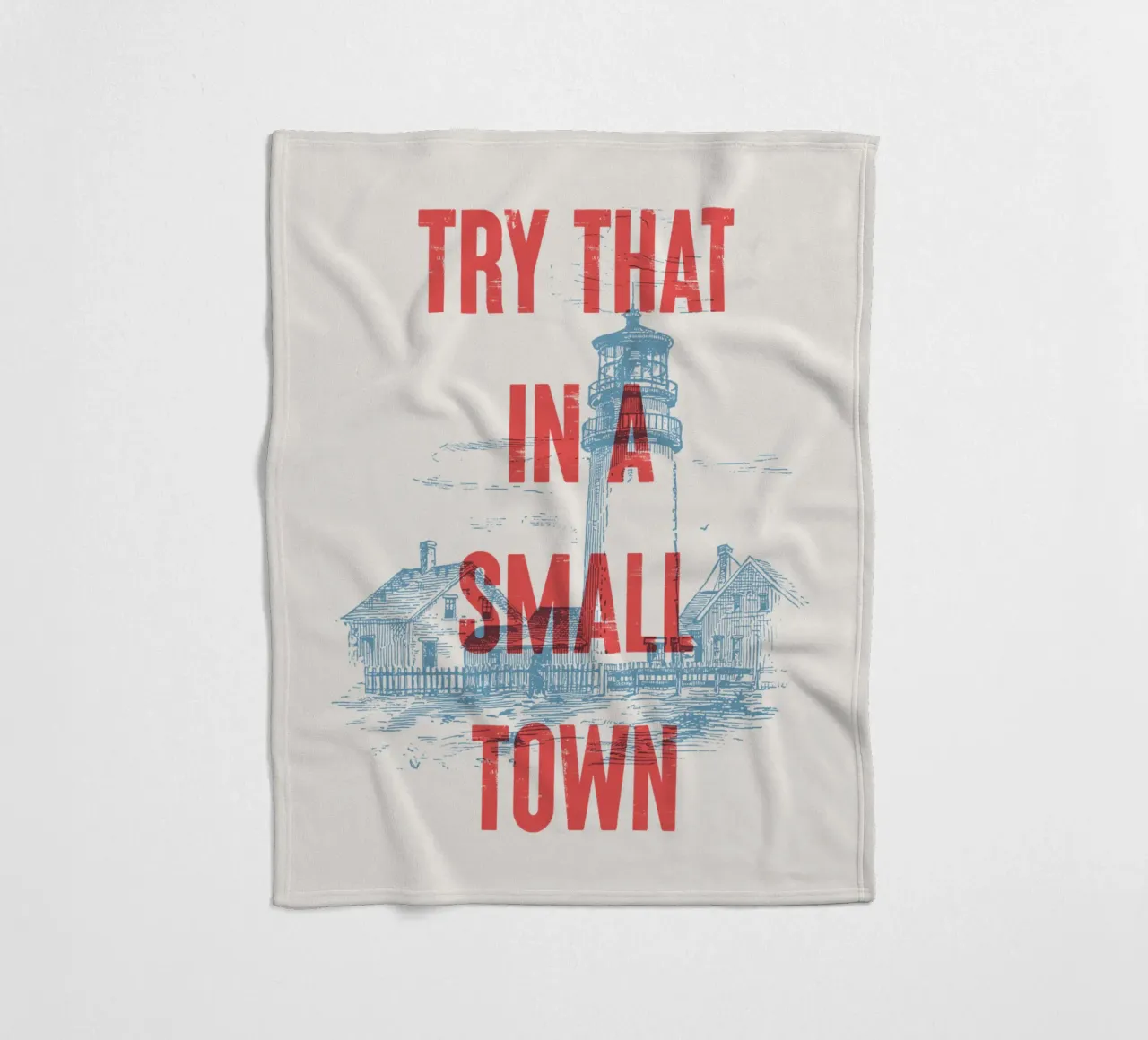 Provate a farlo in una piccola città coperta in pile da Vintagrafica