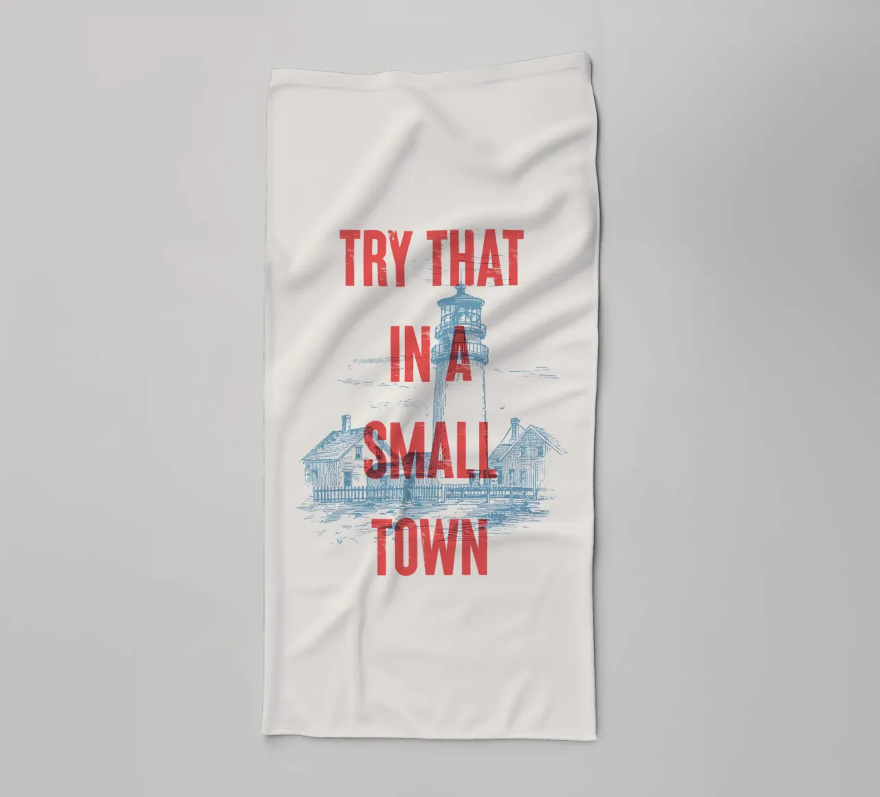 Provate a farlo in una piccola città asciugamano da bagno da Vintagrafica